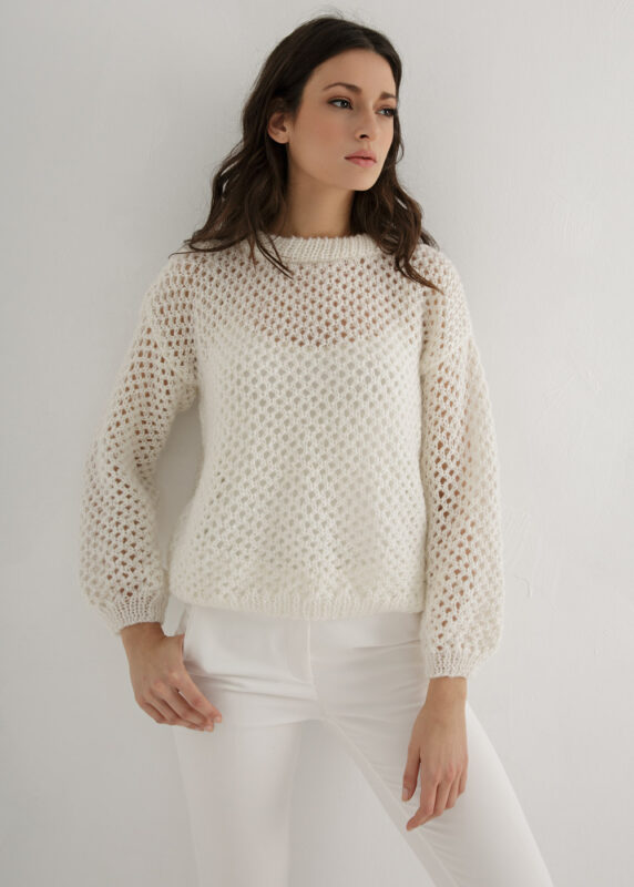 Lace Sweater Knitting Pattern easy – Through the Stitch