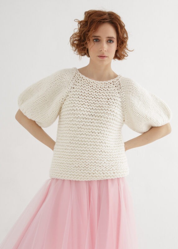 An easy Top Down Sweater Knitting Pattern – Through the Stitch