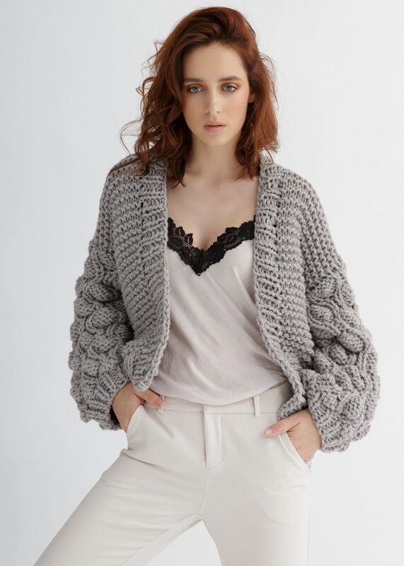 Cropped Cardigan Knitting Pattern – Through the Stitch