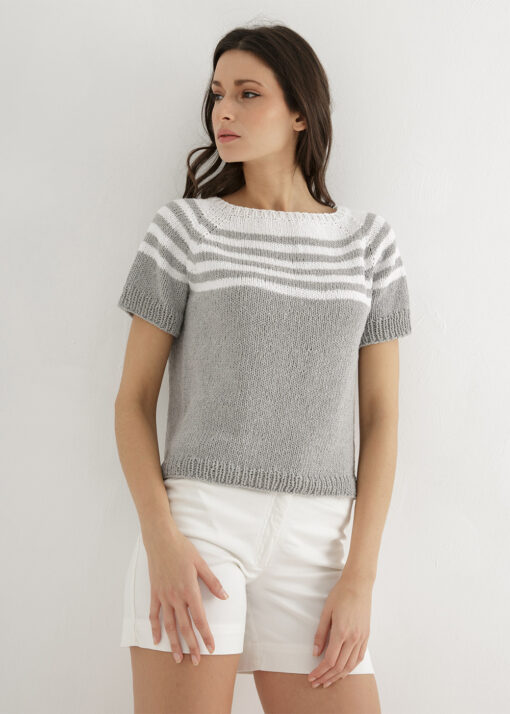 Top-down striped knit pattern
