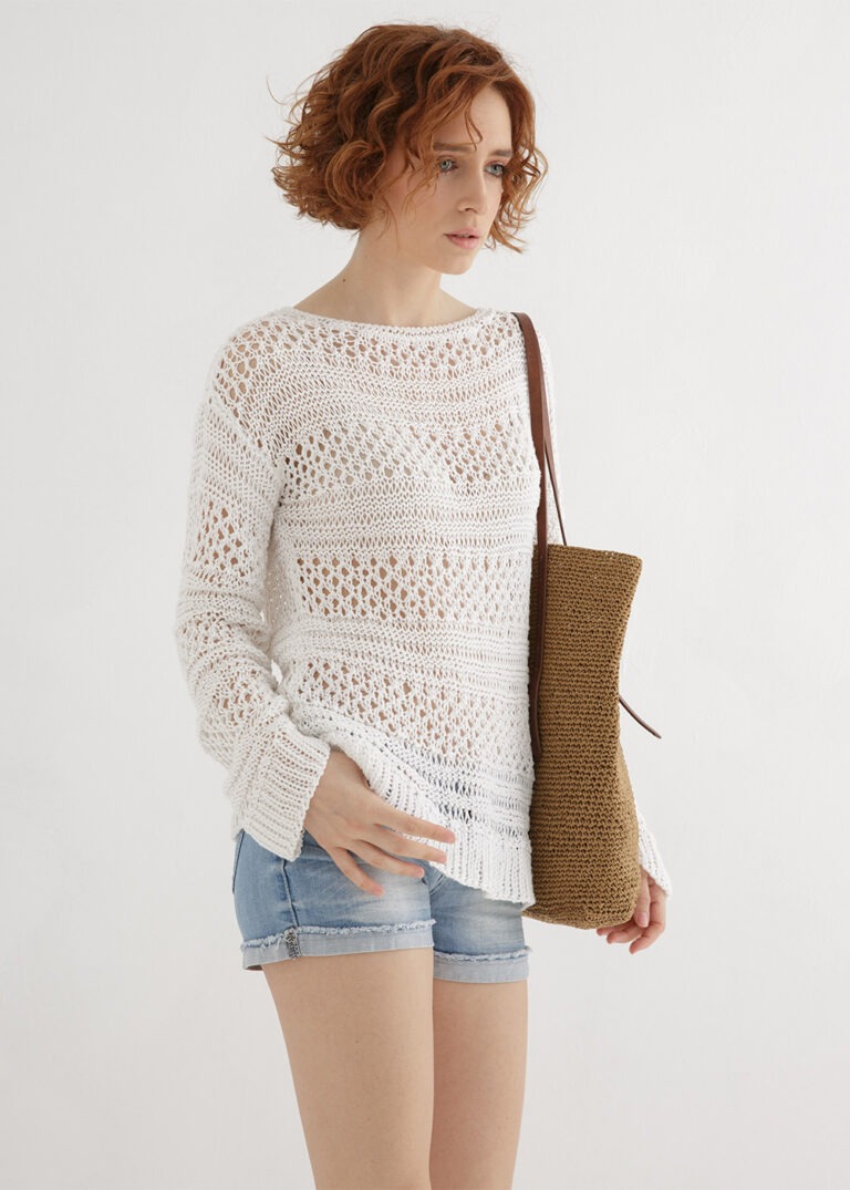 Lace-knit  Sweater