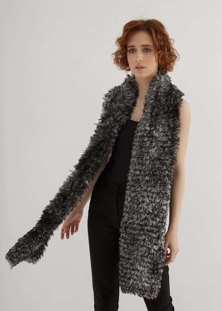 An amazing Faux Fur Scarf Knitting Pattern – Through the Stitch