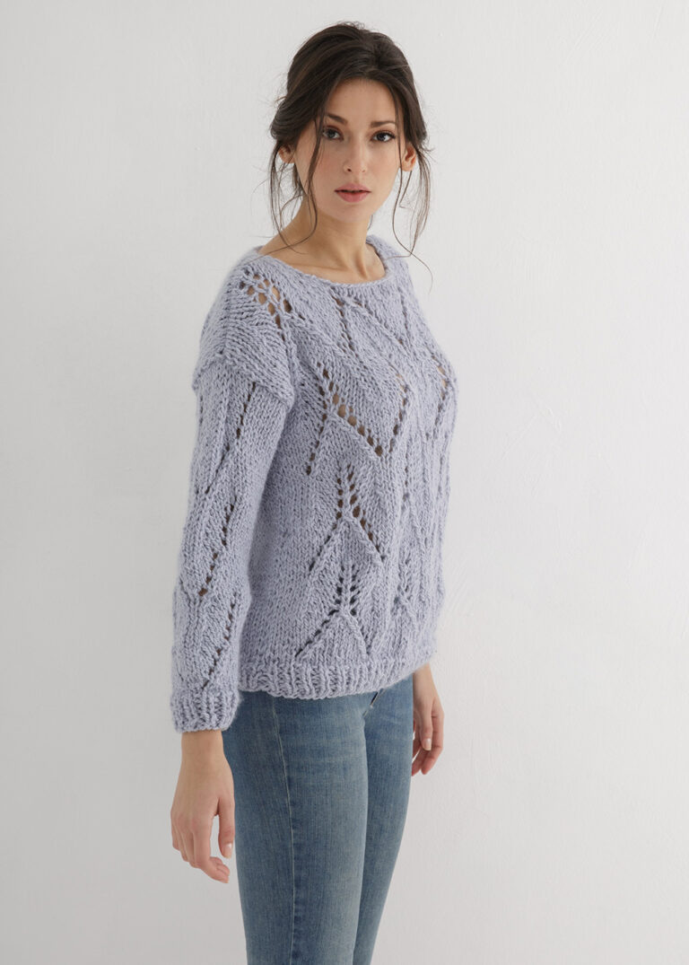 Lace Sweater Knitting Pattern unique – Through the Stitch