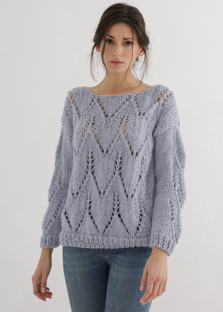 Lace Sweater Knitting Pattern unique – Through the Stitch